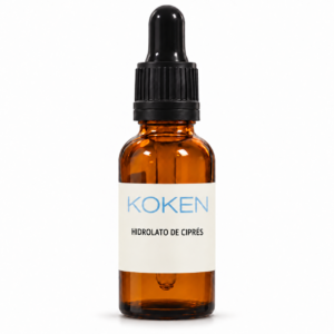 Hidrolato de ciprés Koken de 30 ml en frasco ámbar con cuentagotas
