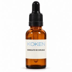 Hidrolato de espliego Koken de 30 ml en frasco ámbar con cuentagotas