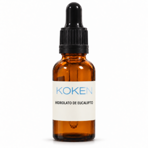 Hidrolato de eucalipto Koken de 30 ml en frasco ámbar con cuentagotas