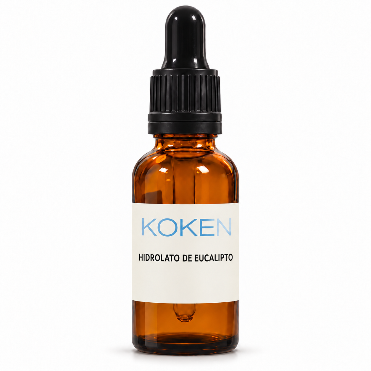 Hidrolato de eucalipto Koken de 30 ml en frasco ámbar con cuentagotas