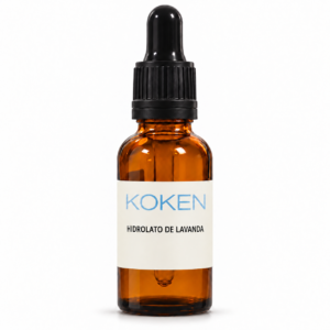 Hidrolato de lavanda Koken de 30 ml en frasco ámbar con cuentagotas