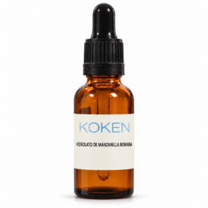 Hidrolato de manzanilla romana Koken de 30 ml en frasco ámbar con cuentagotas