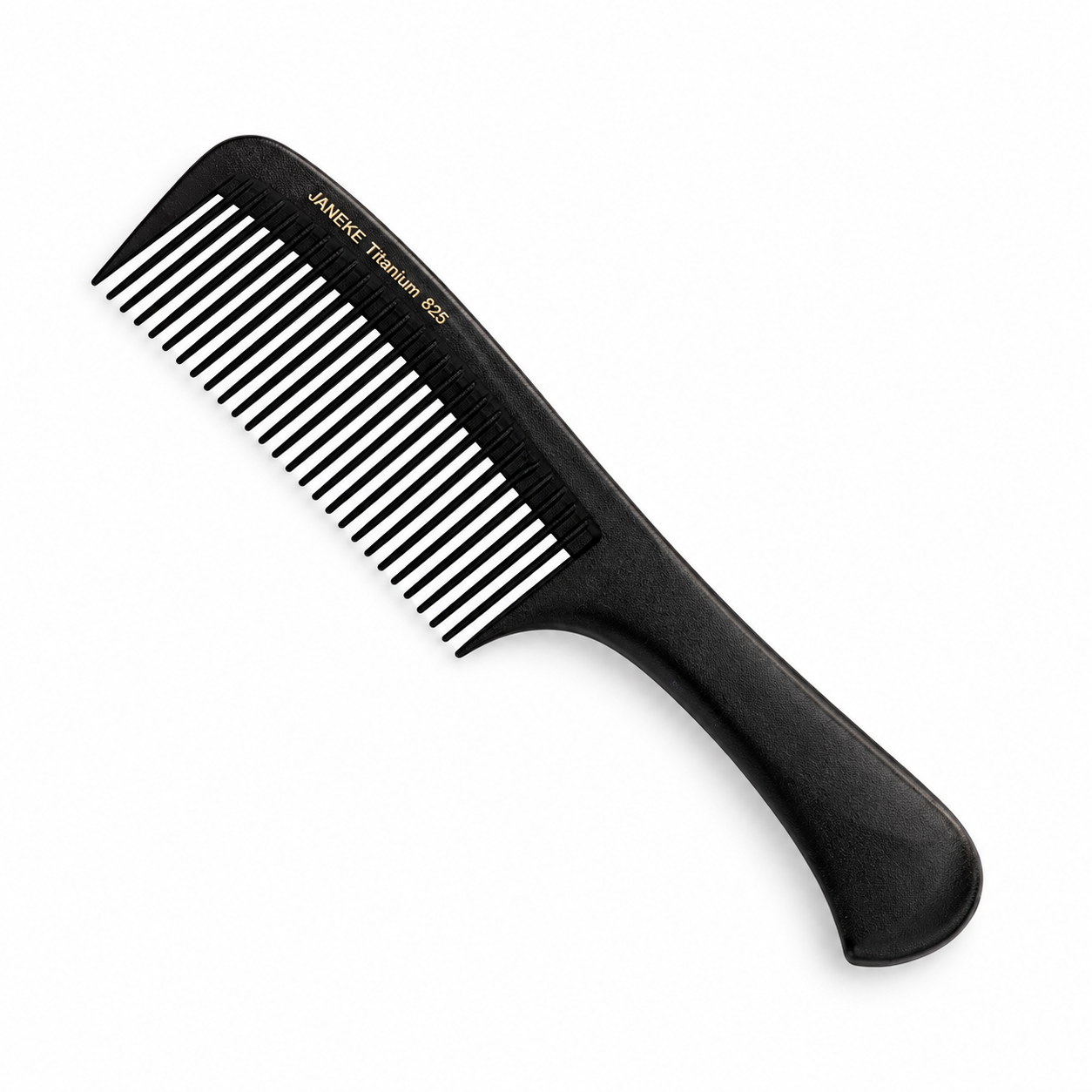 Peine escarpidor negro Janeke Titanium 825 con mango, referencia 5054