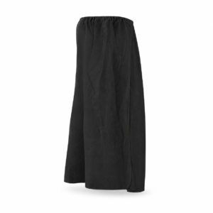 Pareo desechable negro ajustable con velcro · 10 unidades