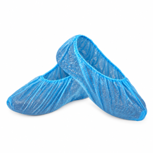 Cubrezapatos desechables de plástico azul · 100 unidades